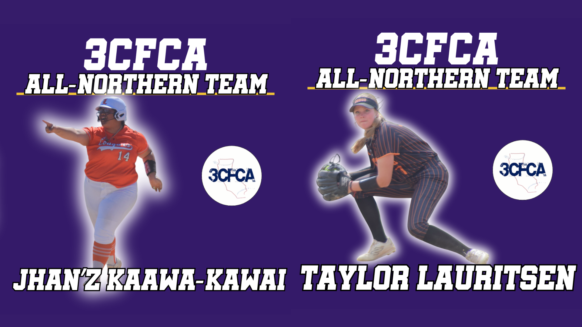 Kaawa-Kawai and Lauritsen Earn Prestigious 3C2A All-NorCal Honors